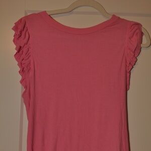 Ruffled Pink top Size L